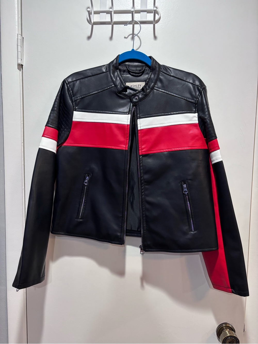 Ashley By 26 International Black Faux Leather Jacket